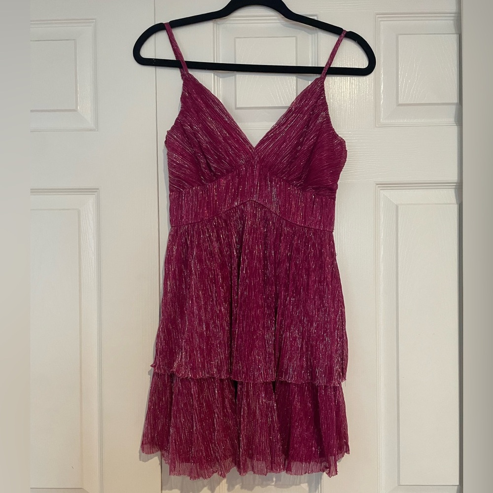 Trixxi Shimmering Pink Mini Dress